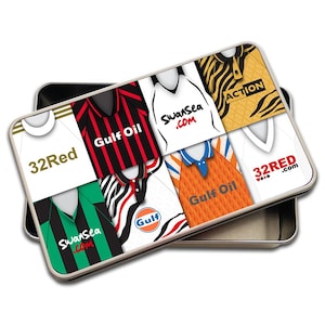 Swansea Retro Kit Montage Pencil Tin Case Great Jacks Fans Gift Metal Tin City Etc Swansea Classic Kits