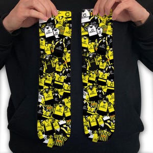 Dortmund Retro Shirt Classic Kits Mash Up Printed Socks Great Christmas Gift Borussia Unofficial