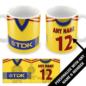 Crystal Palace 1997 Retro Away Shirt Kit Personalised Mug Cup Great Christmas Gift Add Any Name & Number