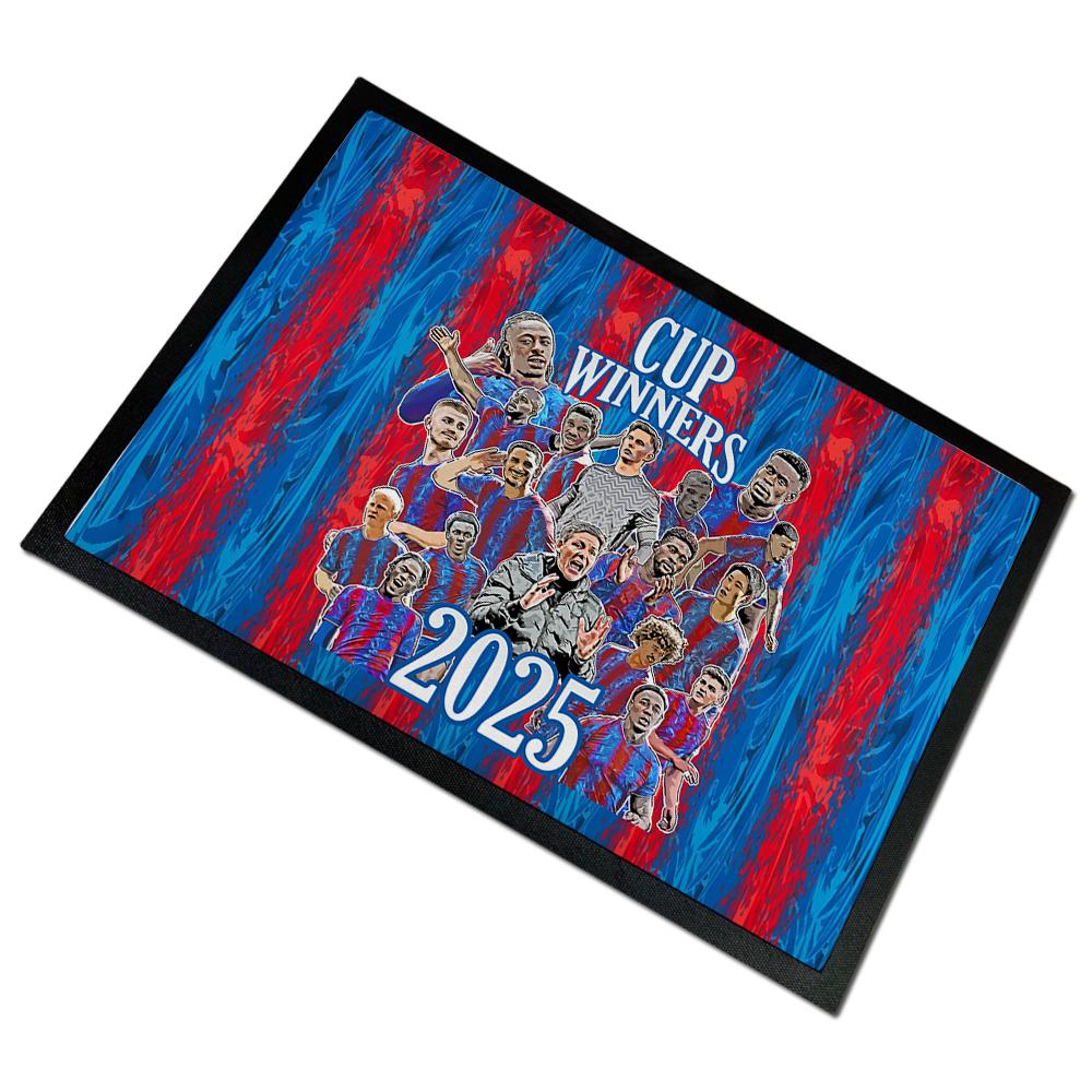 Palace Cup Winners 2025 Door Floor Mat Choice Of Sizes Great Gift For Crystal Palace Fans Palace Players Floor Door Mat