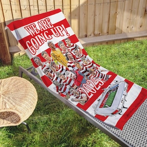 Doncaster Rovers Champions 2025 Beach Towel Top Quality Great Gift For Doncaster Fans Perfect For Summer Holidays Printed In The UK
