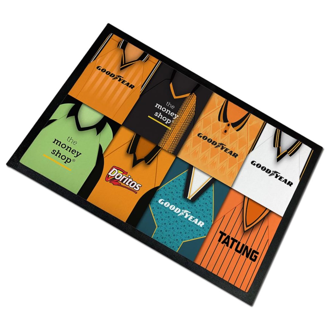 Wolves Retro Kits Montage Door Floor Mat Choice of Sizes Great Gift for ...