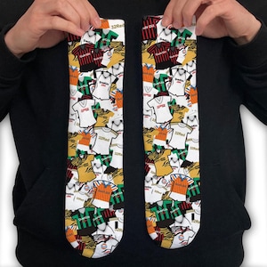 Swansea Retro Shirt Classic Kits Mash Up Printed Socks Great Christmas Gift Unofficial
