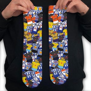 Sheffield Wednesday Retro Shirt Classic Kits Mash Up Printed Socks Great Christmas Gift Sheff Wed Unofficial