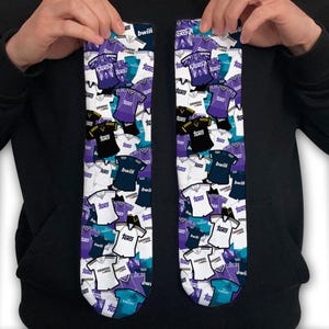 Real Madrid Retro Shirt Classic Kits Mash Up Printed Socks Great Christmas Gift Unofficial