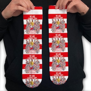 Doncaster Rovers Champions 2025 Printed Socks Great Christmas Gift Unofficial Football Gifts