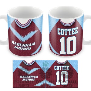 West Ham United Utd Retro Shirt Classic Kits Mug Cup Top Quality Mug Great Christmas Gift West Ham Unofficial