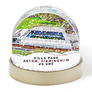 Aston Villa Around The Grounds Villa Park Stadium Water Colour Snow Globe Great Christmas Gift For Villa Fans Football Gifts