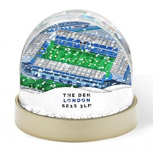 Millwall Around The Grounds The Den Stadium Water Colour Snow Globe Great Christmas Gift For Millwall Lions Fans Football Gifts