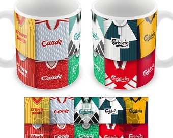 Chemise rétro Liverpool Kits classiques Chemises Tasse montage Tasse Tasse de qualité supérieure Super cadeau de Noël Liverpool Non officiel