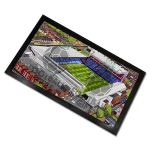 Crystal Palace Around The Grounds Selhurst Park Water Colour Bar Runner Mat Great Fans Christmas Gift Printed In The UK Football Gifts