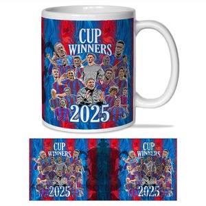 Crystal Palace Cup Winners 2025 Mug Cup Top Quality Great Palace Fans Gift Crystal Palace Cup Winners 2025 Football Gifts