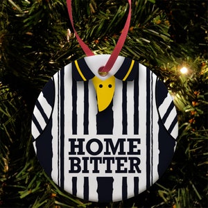Notts County Home 1993 Retro Shirt Kit Christmas Tree Decoration Bauble Flat Ceramic Great Christmas Gift