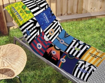 Newcastle Retro Shirt Classic Kits Shirts Montage Beach Towel Top Quality Great Gift Unofficial Perfect For Summer Holidays