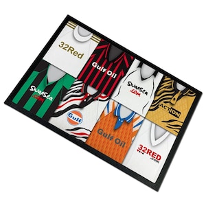 Swansea Retro Kits Montage Door Floor Mat Choice Of Sizes Great Gift For Fans Swansea Floor Door Mat City Etc Classic Kits