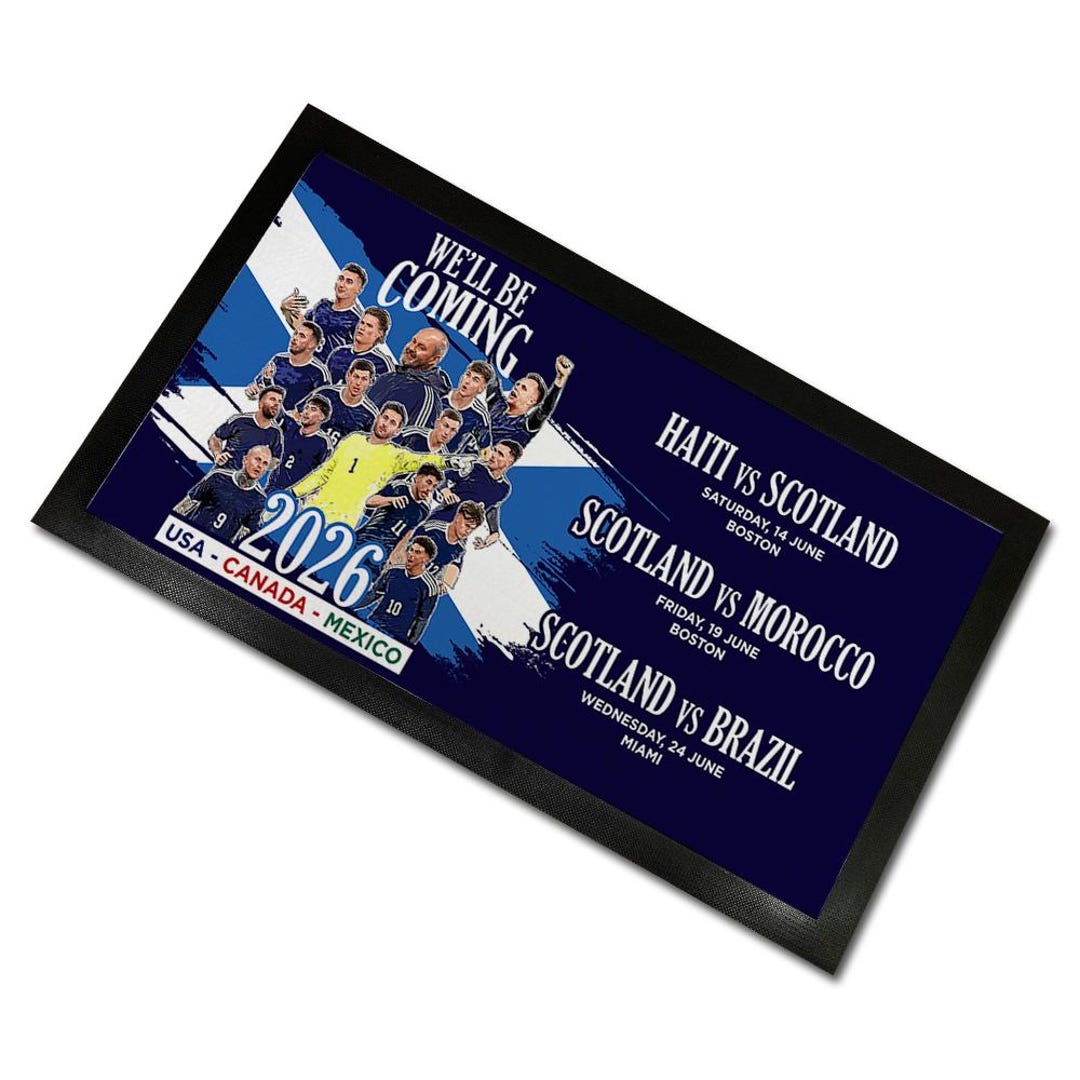 Scotland Mat Scotland We'll Be Coming Bar Runner Mat World Cup 2026 Great Fans ...