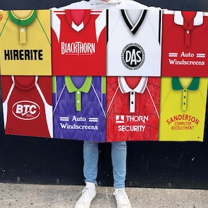 Bristol Retro Shirt Montage Football Flag High Quality 5ft x3ft Bristol City Flag For Robins Fans Man Cave Classic Kits