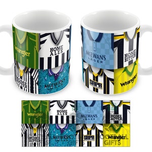 Notts County Retro Shirt Classic Kits Shirts Montage Becher Tasse Top Qualität Becher Großes Weihnachtsgeschenk Inoffizielle