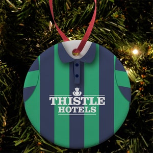 Leeds 1994 Retro Away Shirt Kit Christmas Tree Decoration Bauble Flat Ceramic Great Christmas Gift Utd United