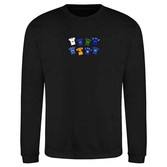 Leicester Retro Kits Black Jumper Top Great Gift for Fans