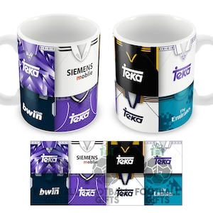 Real Madrid Retro Shirt Classic Kits Shirts Montage Mug Cup Top Quality Mug Great Christmas Gift Unofficial