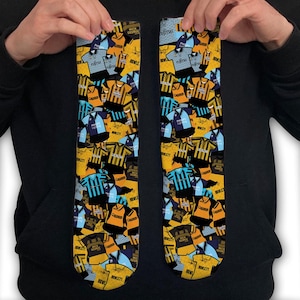 Cambridge United Retro Shirt Classic Kits Mash Up Printed Socks Great Christmas Gift For Cambridge Fans Unofficial