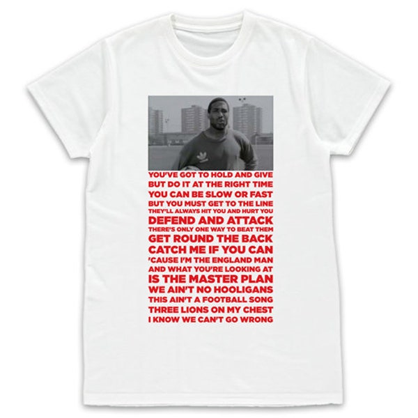 John Barnes Rap World In Motion Italia 90 T-Shirt England World Cup Cult Song Football World Cup 1990 New Order 3 Lions