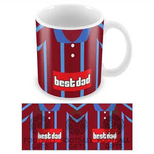 Best Dad Villa Retro Fathers Day Mug Cup | Home 1994 Shirt | Fathers Day Birthday Gift For Villa Supporting Dads | Printed In The UK