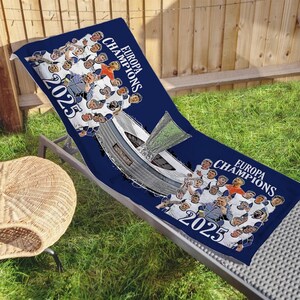 Spurs Champions Of Europa 2025 Beach Towel Top Quality Great Gift For Spurs Fans Perfect For Summer Holidays Printed In The UK