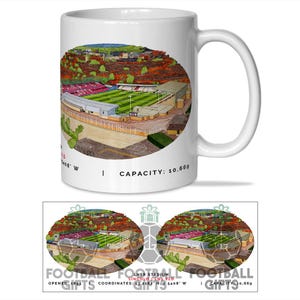 Lincoln City Around The Grounds LNER Stadium Water Colour Mug Cup Top Quality Stadium Mug Great Christmas Gift Fans Unofficial