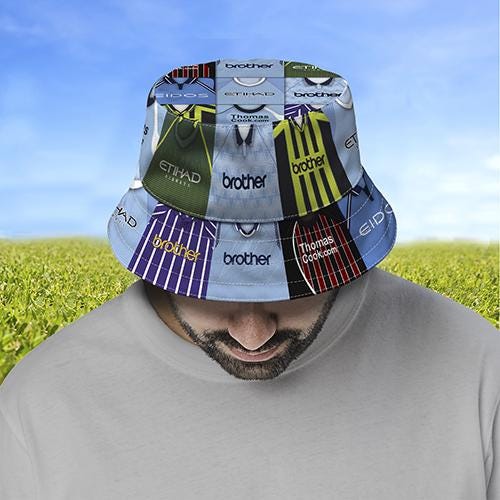 Man City Retro Shirt Montage Bucket Hat Summer Hat Classic Kits Retro  Shirts Great Gift For Fans This Summer
