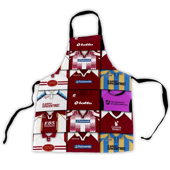 Northampton Retro Shirt Classic Kits Shirts Adult Apron Top