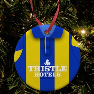 Leeds 1993 Retro Away Shirt Kit Christmas Tree Decoration Bauble Flat Ceramic Great Christmas Gift Utd United