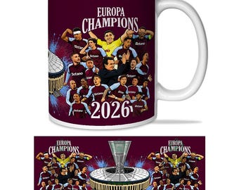 Aston Villa Europa Champions 2026 Mug Cup Great Gift Mug For All Villa Fans Champions Of Europa 2026 Villa Mug Cup Football Gifts