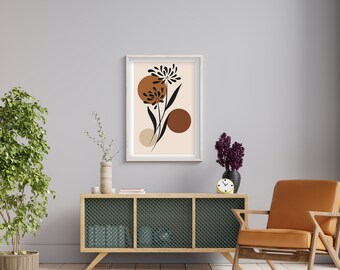 Conjunto de arte de pared, arte de pared imprimible, arte moderno, arte digital, impresiones modernas de mediados de siglo, impresiones de arte de pared de decoración boho, diseño especial