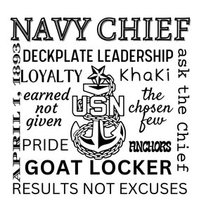 SVG, Senior Chief Anchor, Navy Chief, Navy Pride, Goat Locker, USN