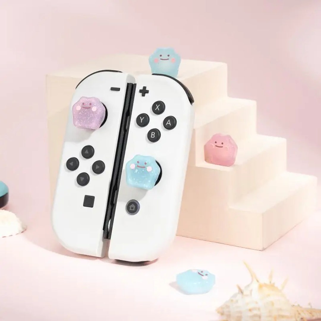Cute Cartoon Grip Caps & Button,thumb Grip Joycon Silicone Caps for