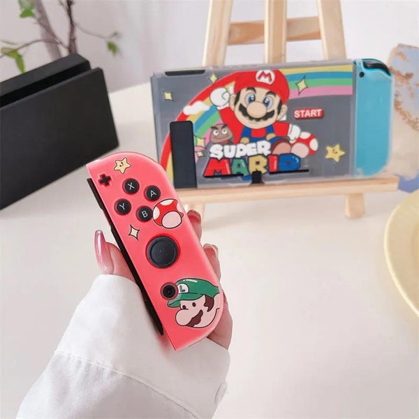 Nintendo Switch Rainbow Mario Case Cover,TPU Protective Case For Switch / Switch OLED-Birthday Gift Switch Joycon Shell Accessories