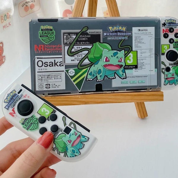 Housse de protection pour interrupteur Nintendo Bulbasaur, étui de protection en TPU pour interrupteur/interrupteur OLED-cadeau d'anniversaire interrupteur Joycon accessoires de coque