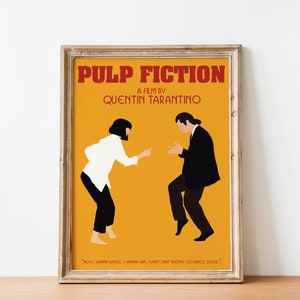 Pulp Fiction Instant Download / Movie Poster / Minimalist Poster / Quentin Tarantino / Digital Download