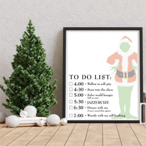 Grinch List Instant Download / Christmas / Grinch / I&#39;m Booked! / Funny Sign / Christmas Sign / Digital Download
