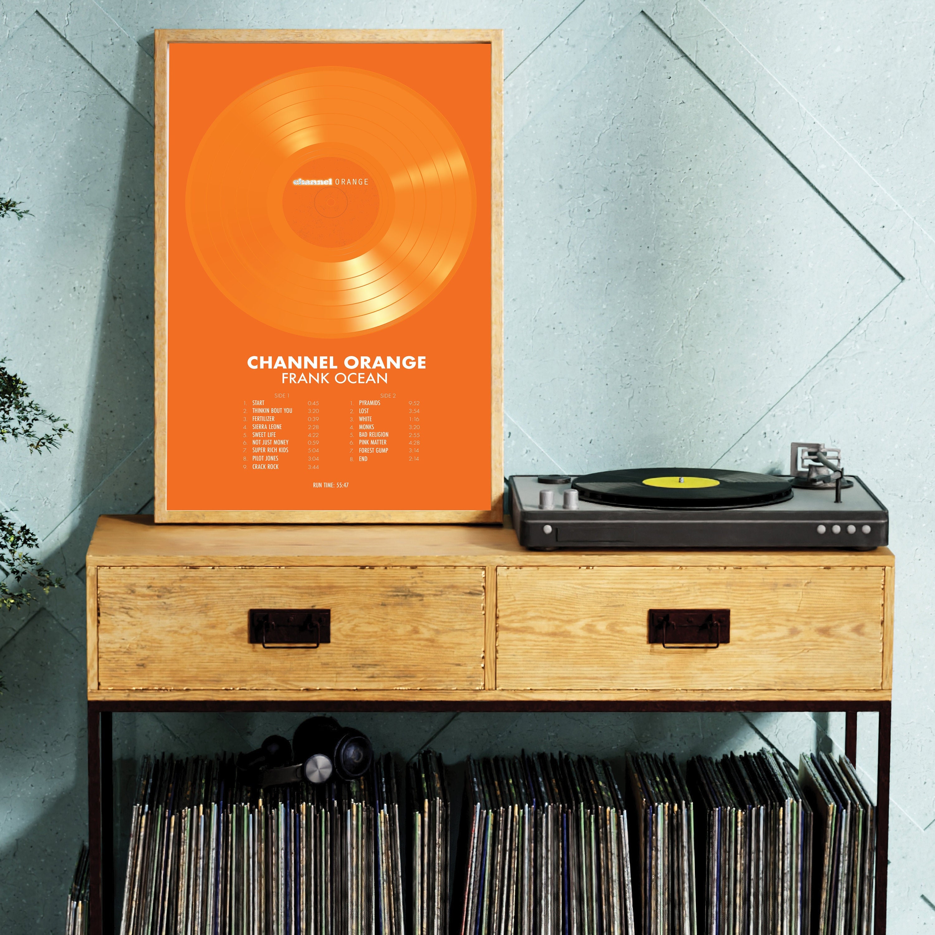 Frank Ocean Channel Orange Vinyl Metal Print for Sale by McBeezys