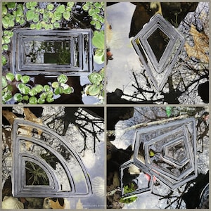 Rectangle, kite, circle slice or corner and diamond shaped floating feeders designed with the safety of betta fish and shrimp in mind byMazy.
