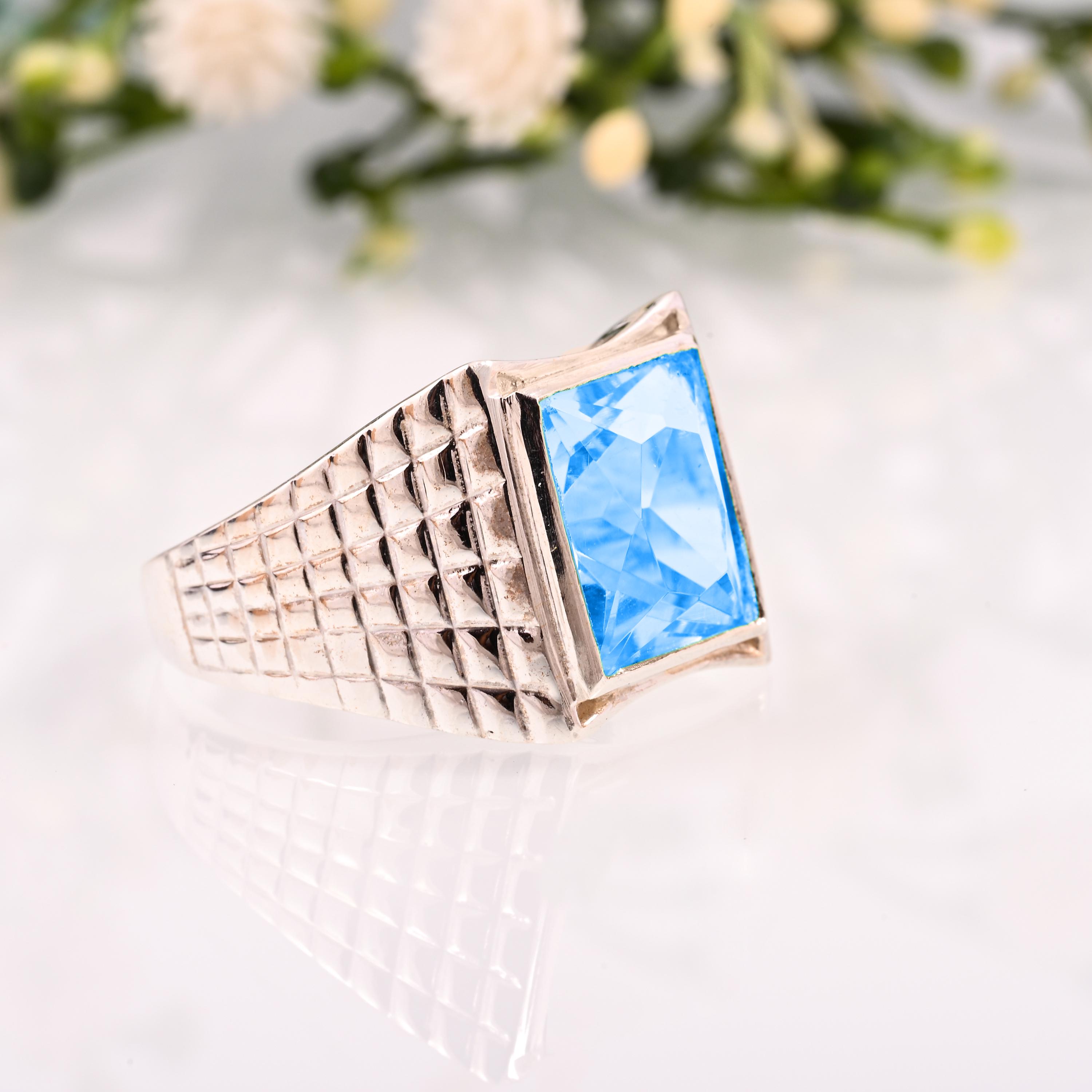 Anello Con Topazio Blu Delicato Gems Vibes, In Argento - Foto 2