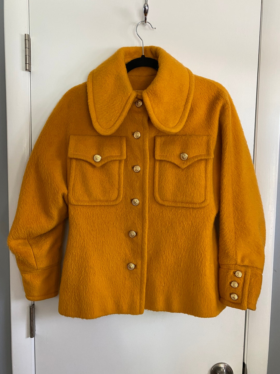 Vintage Mister Frank Mustard Yellow Jacket Etsy