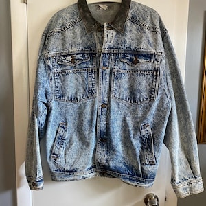 Vintage Jordache Acid Wash Denim Jacket - Size L