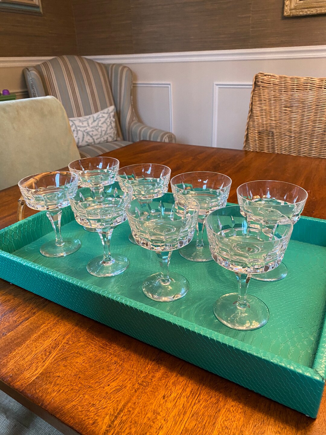 Crystal Lisbon by Atlantis Champagne/sherbet Glasses Etsy