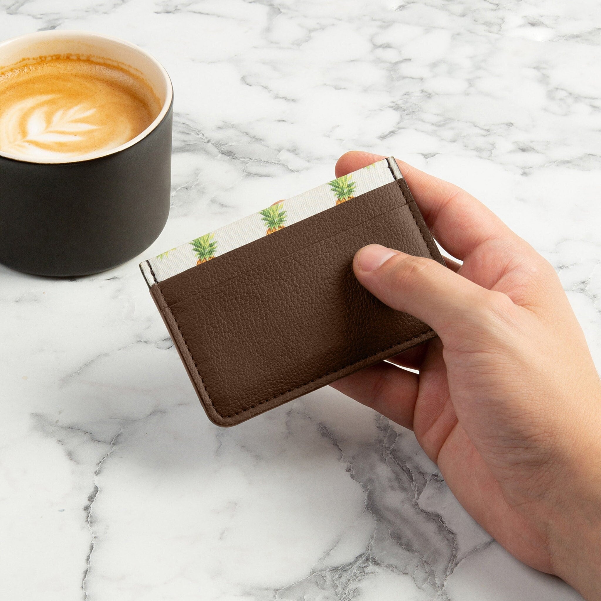 Levi Fine Leather Vertical Magnetic Money Clip Wallet