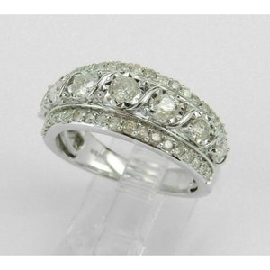 Halbe Ewigkeit Eheringe, Vintage handgemachter Bandring, Hochzeitstag Band für Frauen, stapelbares Band für sie, Freundschaftsgeschenk Ring