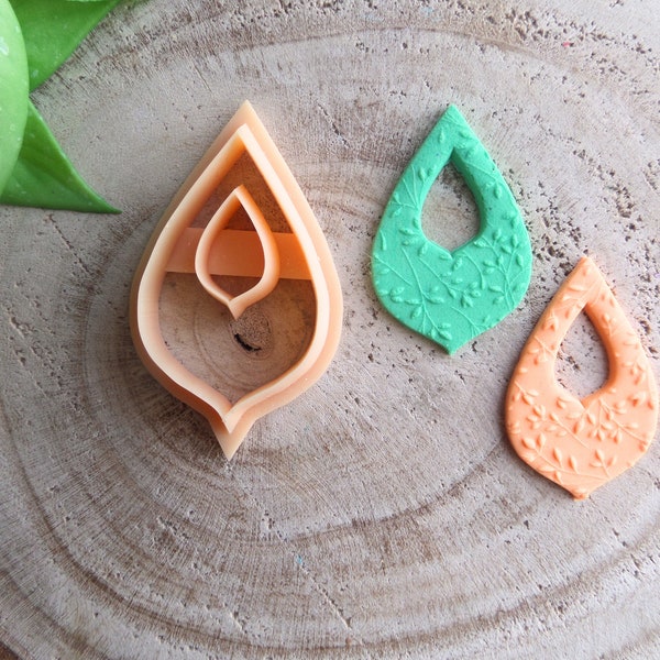 Botanical Leaf & Teardrop Clay Cutter Set | Nature-Inspired Polymer Clay Tools